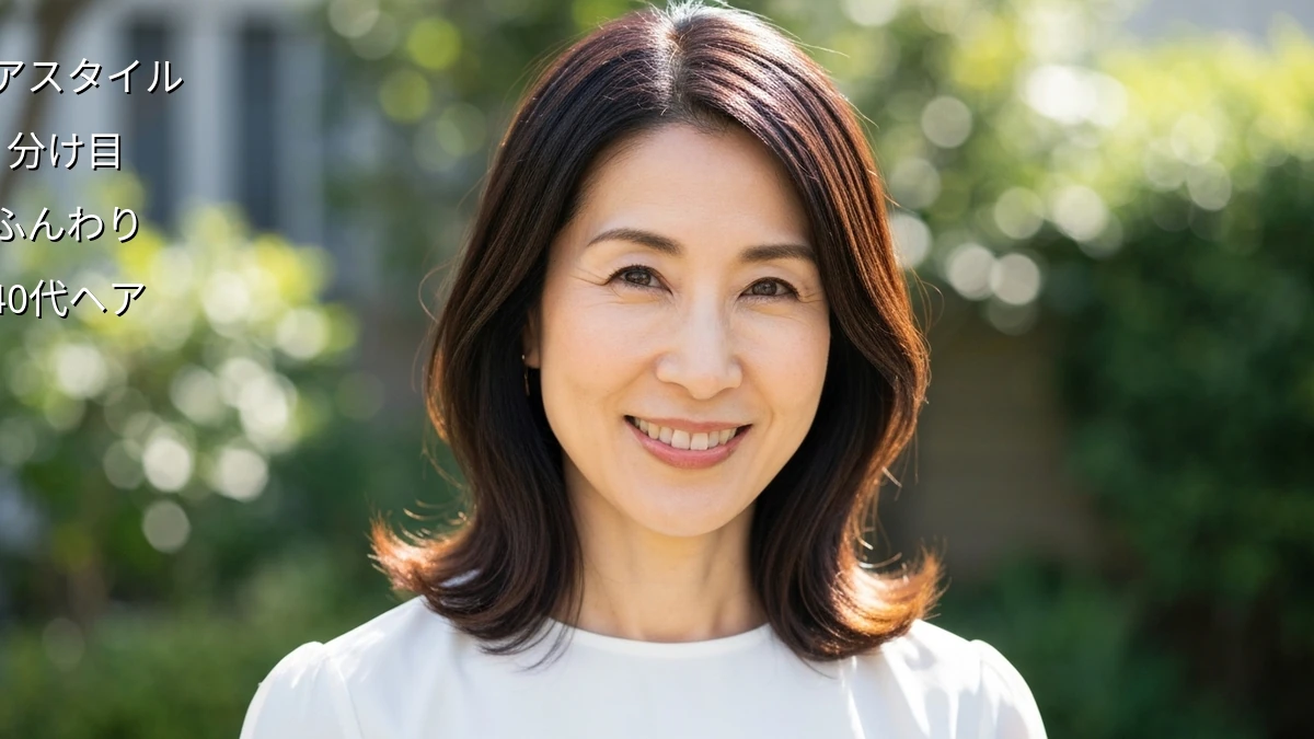 40代向け｜分け目を変えるだけ！簡単ふんわりヘア