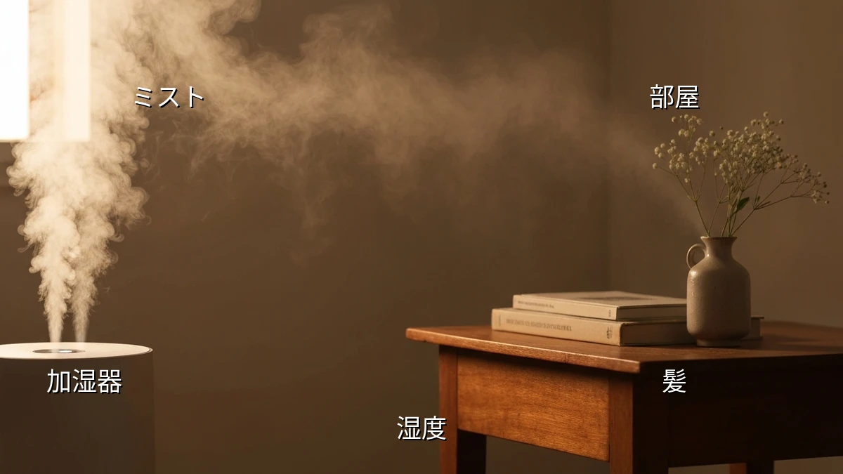 梅雨の髪、広がりを抑える加湿器の使い方：3つのコツ