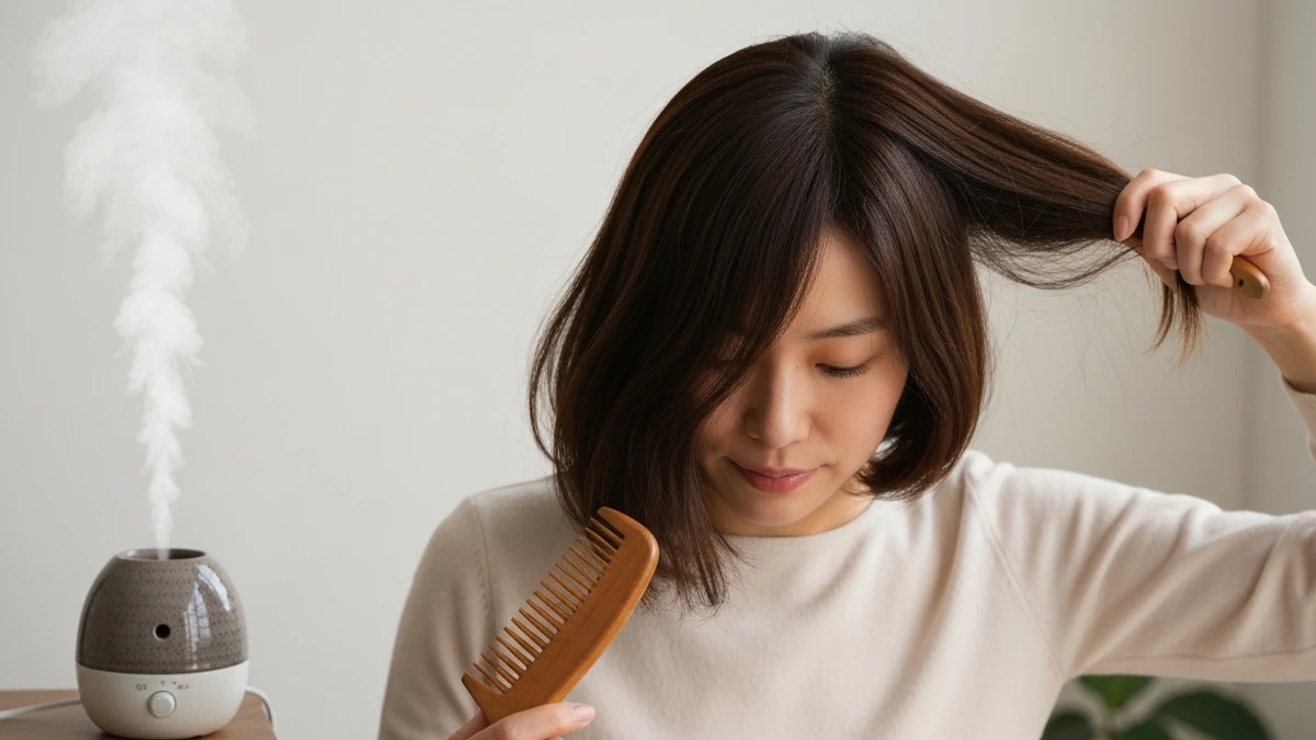 冬の静電気対策：髪のパサつきを防ぐ