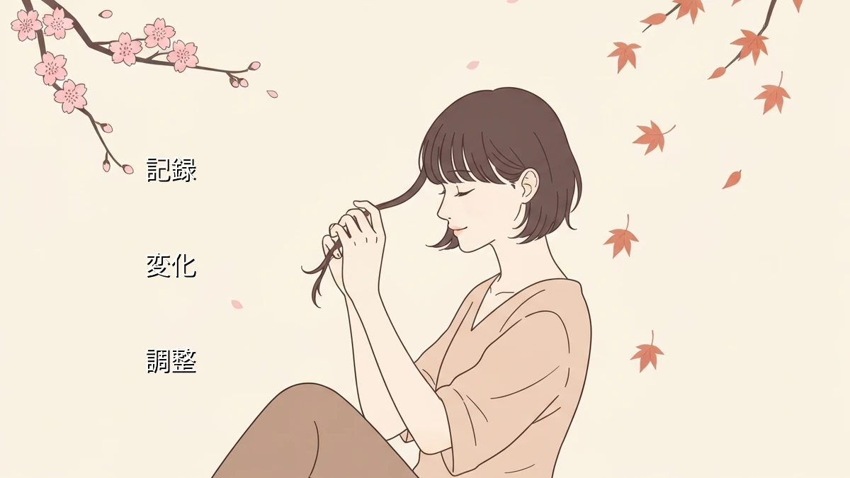 季節のゆらぎで髪が不安定な時、忙しい人が試せる記録と小さな調整